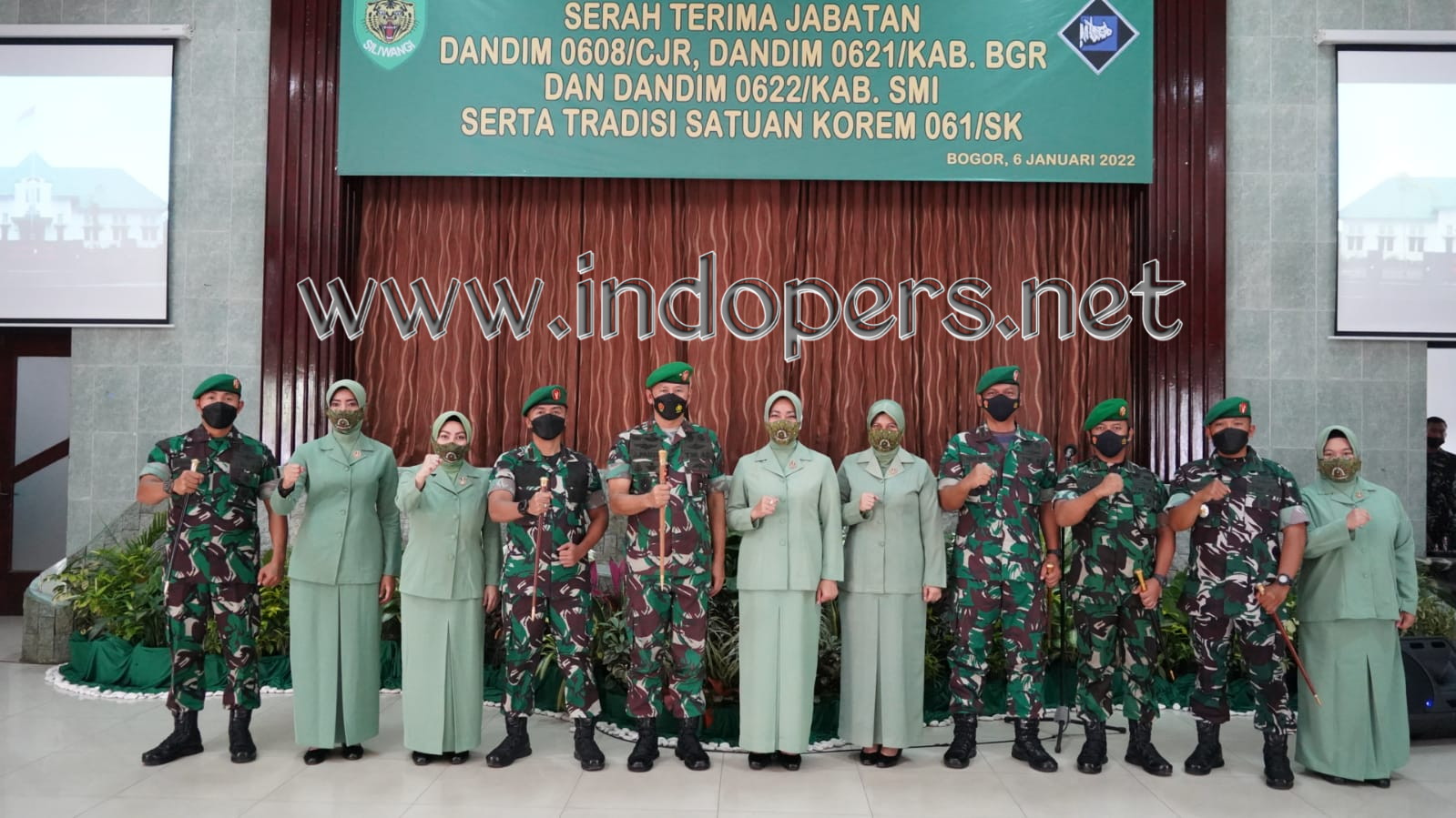 Danrem 061/Sk Pimpin Sertijab Tiga Dandim Ini Pesannya; Berikan Pengabdian Terbaik Bagi Kemajuan TNI-AD