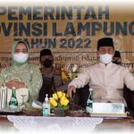 Bupati Lampung H. Budi Utomo, Menghadiri Acara Pengajian Provinsi Lampung Tahun 2022 Di Gor Sukung Kotabumi.