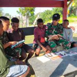 Pos Satgas Yonif 126/Kala Cakti Di Serbu Anak-Anak Perbatasan Papua