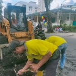 Upaya Dalam Penanganan Banjir, Dinas PU Lakukan Normalisasi drainase di Jalan Merak Medan Sunggal