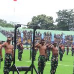Demontrasi Sparko Yonif Raider 300/BJW Meriahkan Peresmian Renovasi Stadion Siliwangi oleh KASAD yang Bertepatan Dengan HUT Ke-77 TNI