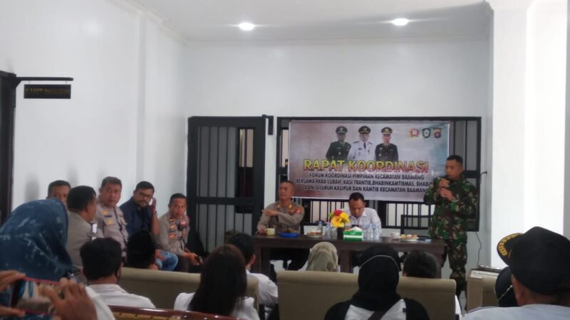 Danramil 1015-04/Baamang Hadiri Rapat Kordinasi Tingkat Kecamatan