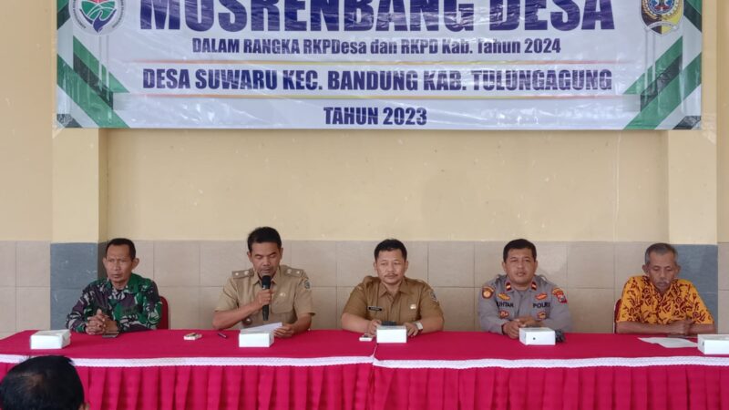 Musrenbang Desa SuwaruDalam Rangka RKPDes dan RKPD Kabupaten Tulungagung Tahun 2024