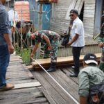 Kasdim Tinjau Lokasi Rencana Karya Bakti Pembuatan Jembatan Titian di Kelurahan Danau Tundai Palangka Raya.