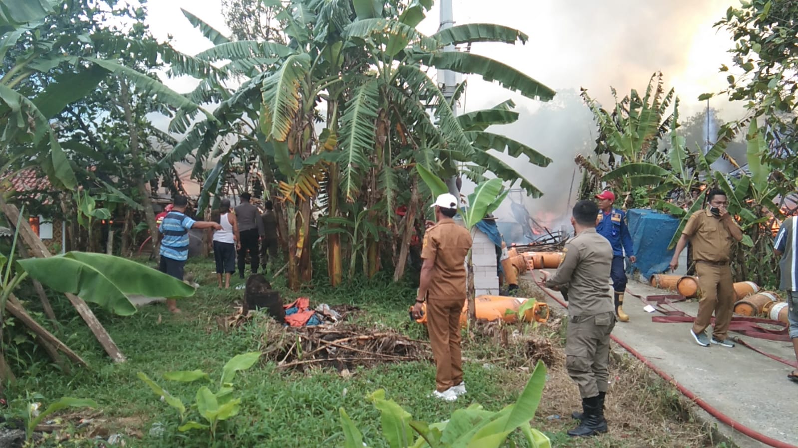 Ternak Terbakar Di Desa Cilaku Tenjo Bogor Diduga Akibat Konsleting Listrik.
