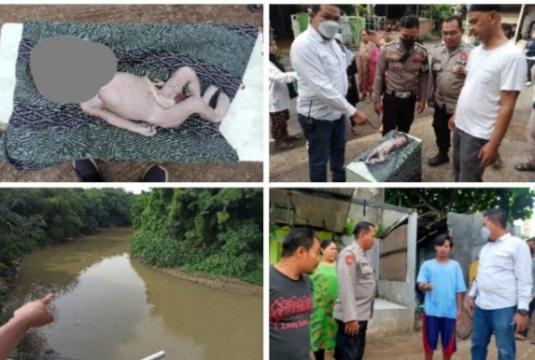Jasad Bayi di Temukan di Aliran Sungai Cileungsi, Pihak Kepolisian Lakukan Penyelidikan
