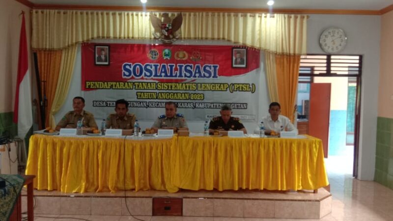 SOSIALISASI PROGRAM PTSL TAHUN 2023 DESA TEMENGGUNGAN KEC. KARAS KAB. MAGETAN.