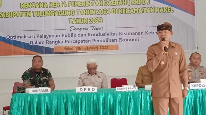Camat Pakel Pimpin Langsung Musrenbang RKPD Kabupaten Tulungagung Tahun 2024