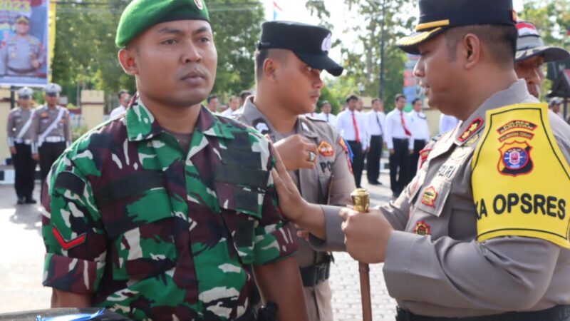 Apel Gelar Pasukan Operasi Kepolisian Mandiri Kewilayahan Operasi Kesematan Telabang 2023, Dihadiri Danramil 1015-09/Seruyan Hilir