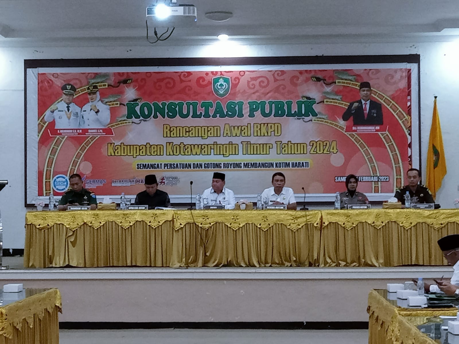 Pembukaan Konsultasi Publik Rancangan Awal RKPD Tahun 2024 Dihadiri Dandim 1015/Sampit