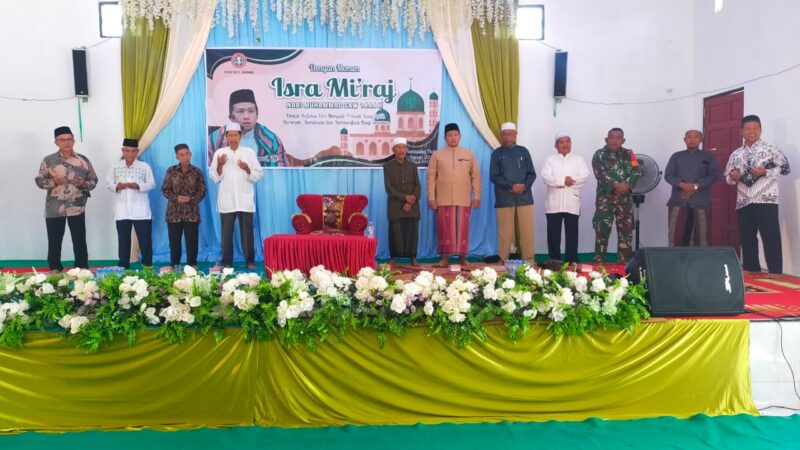 Acara Peringatan Isro’ Mi’raj Nabi Muhammad SAW Dihadiri Babinsa Koramil 1015-11/Hanau