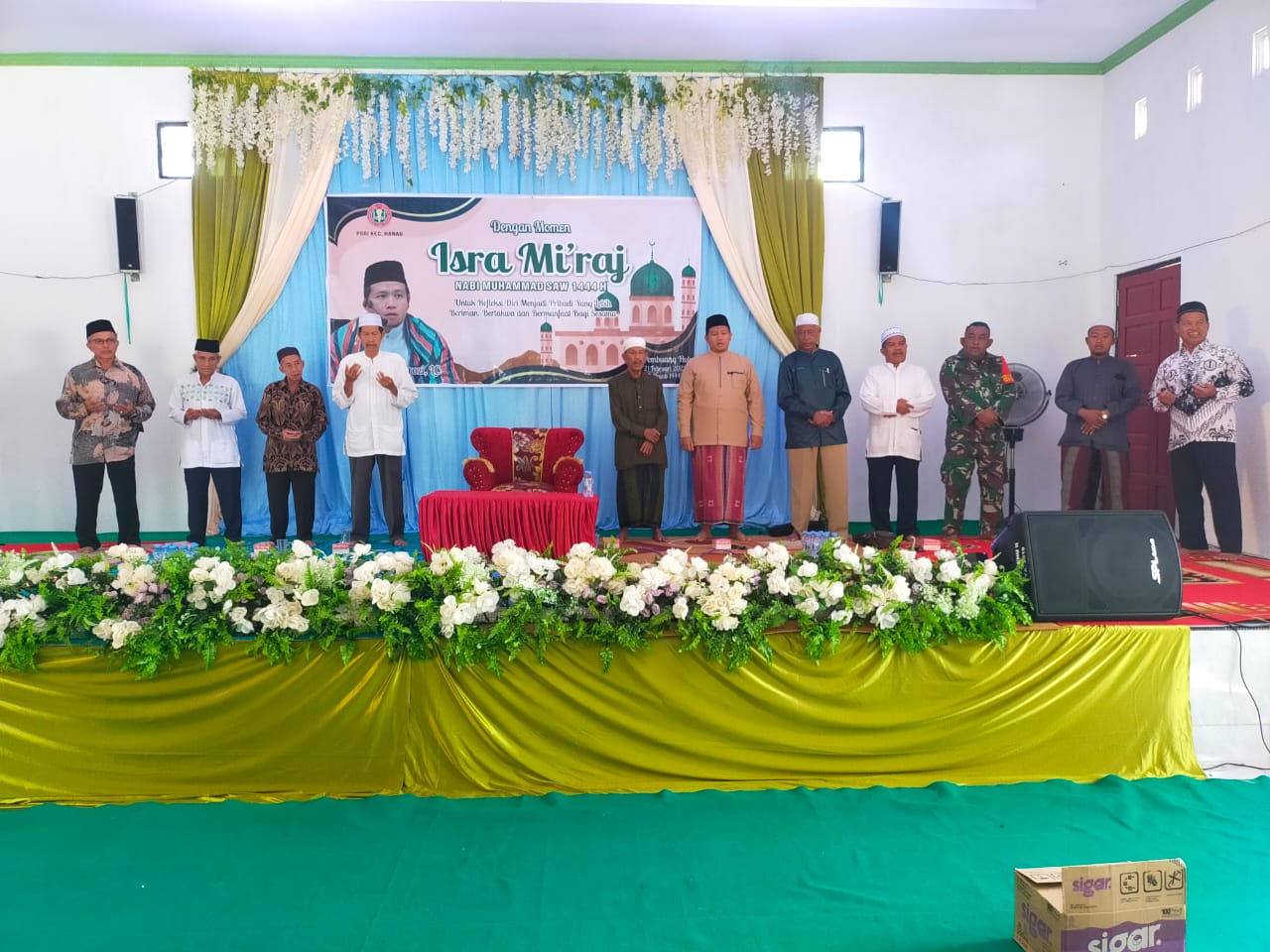 Acara Peringatan Isro’ Mi’raj Nabi Muhammad SAW Dihadiri Babinsa Koramil 1015-11/Hanau