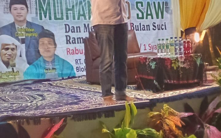 Suherman OKY Menghadiri Tabligh Akbar Di Kp. Sumur Gantung Desa Cilaku.