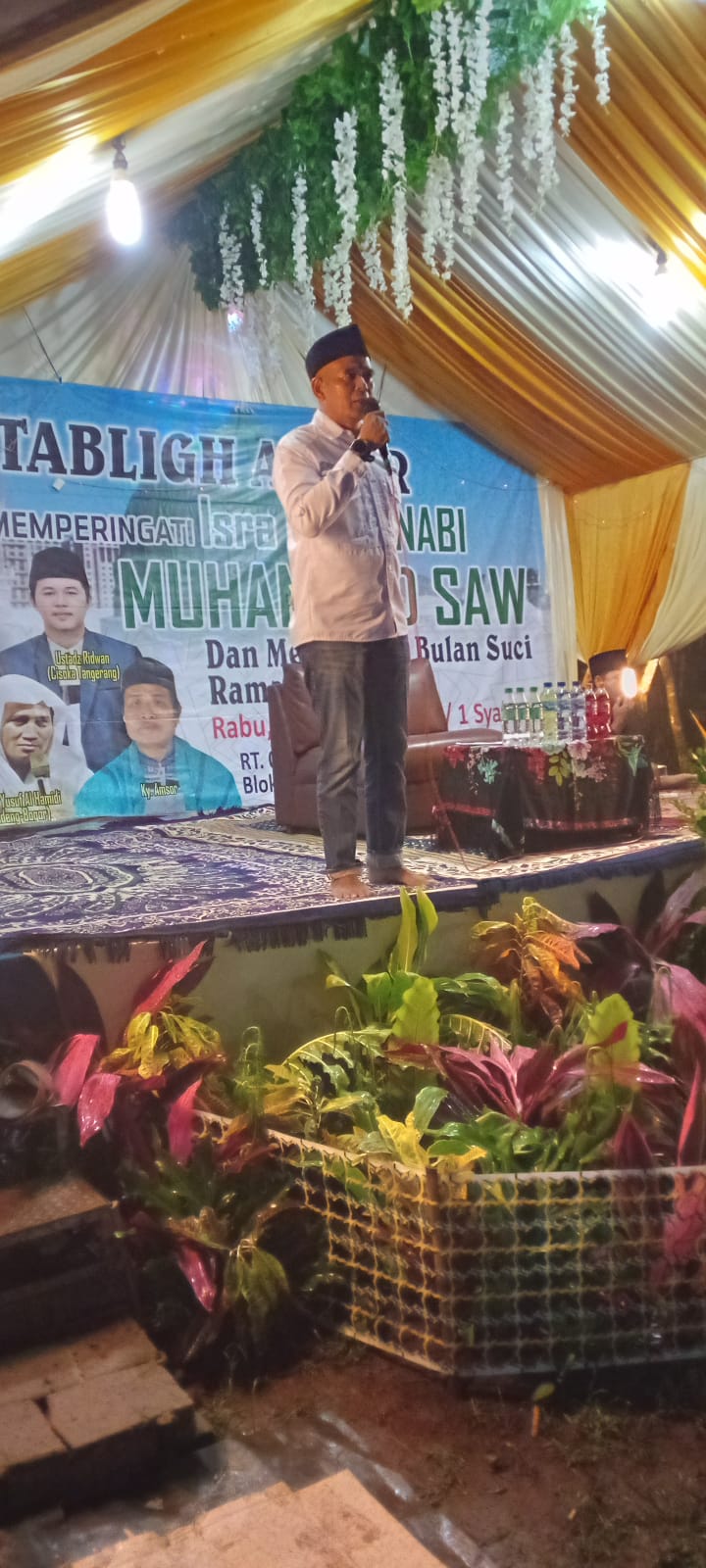 Suherman OKY Menghadiri Tabligh Akbar Di Kp. Sumur Gantung Desa Cilaku.