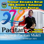 Ucapan Hari Jadi Kabupaten Pacitan ke 278, SMKN 1 Nawangan Pacitan.
