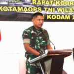 Rumuskan Rencana Tindakan Hadapi Ancaman, Kasdam XII/Tpr Pimpin Rakor Rentinkon Kotamaops TNI Wilayah Kogabwilhan I TA 2024