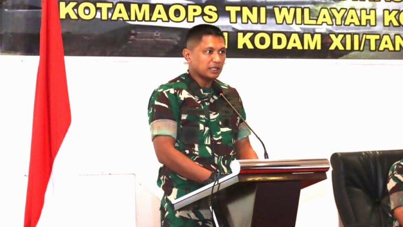 Rumuskan Rencana Tindakan Hadapi Ancaman, Kasdam XII/Tpr Pimpin Rakor Rentinkon Kotamaops TNI Wilayah Kogabwilhan I TA 2024