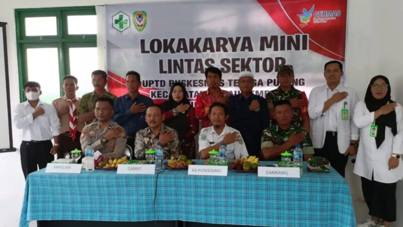 Lokakarya Mini Lintas Sektor UPTD Puskesmas Kecamatan Dihadiri Babinsa Koramil 1015-10/Telaga Pulang