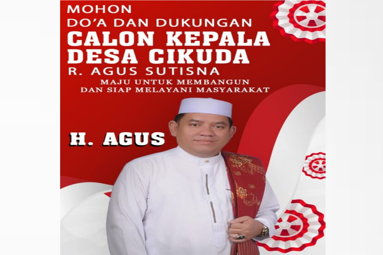 No 2, H. Raden Agus Menang Suara Dalam Pilkades Desa Cikuda Kecamatan Parungpanjang.