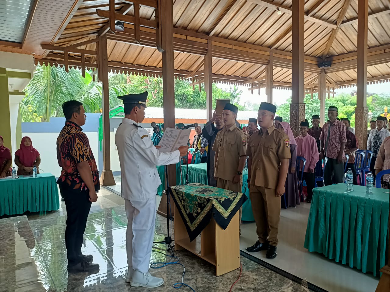 Pelantikan dan Pengambilan Sumpah Perangkat Desa, Desa/Kecamatan Pangkur Kabupaten Ngawi.