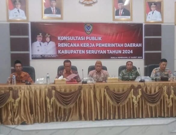 Pabung Kabupaten Seruyan Kodim 1015/Sampit Hadiri Konsultasi Publik Rancangan Awal RKPD