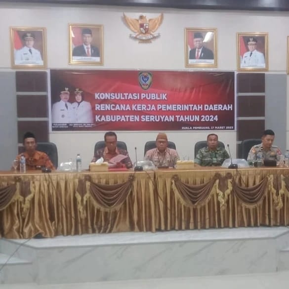 Pabung Kabupaten Seruyan Kodim 1015/Sampit Hadiri Konsultasi Publik Rancangan Awal RKPD