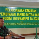 Kodim 1015/Sampit Gelar kegiatan Pembinaan Jaring Mitra Karib TA 2023