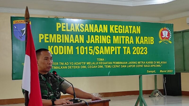 Kodim 1015/Sampit Gelar kegiatan Pembinaan Jaring Mitra Karib TA 2023