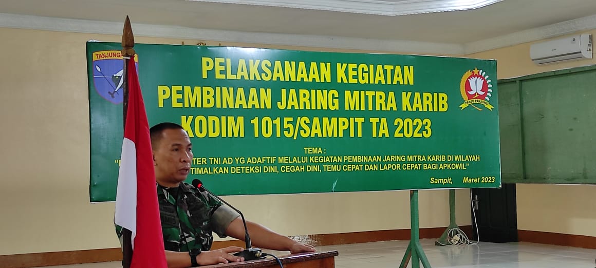 Kodim 1015/Sampit Gelar kegiatan Pembinaan Jaring Mitra Karib TA 2023