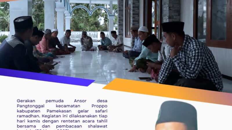 Ketua Pimpinan Baru Gerakan Pemuda Ansor Ranting Desa Pangtonggal Kecamatan Proppo Kabupaten Pamekasan