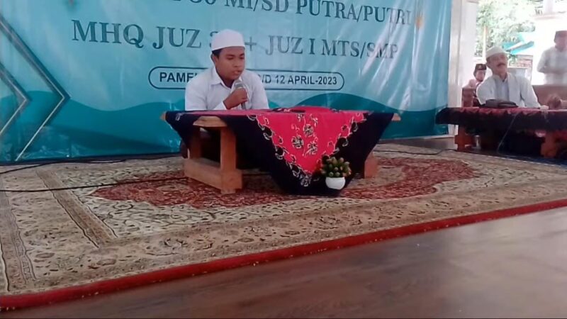 Lomba Tahfidzul Qur’an Yang Diselenggarakan Oleh Forum N G O Madura dan Aliansi Wartawan Pamekasan di Kantor Wakil Bupati Pamekasan Tinggal Beberapa Hari.