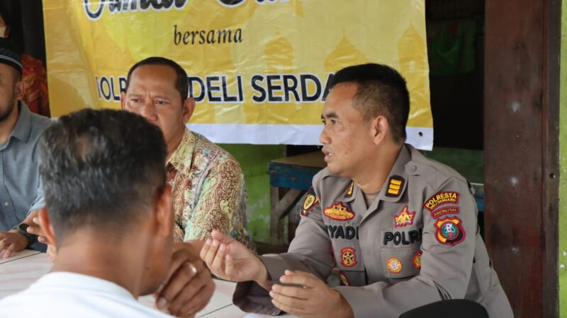 Duduk Bersama Dengar Keluh Kesah Masyarakat, Polresta Deli Serdang Laksanakan Jumat Curhat