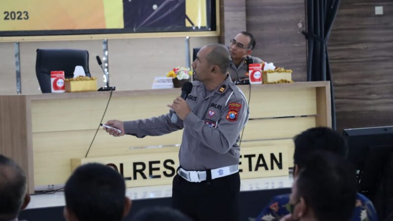 Samakan Pola Pikir Dan Pola Tindak, 270 Personil Polres Magetan Gelar Latihan Praops Ketupat Semeru 2023.