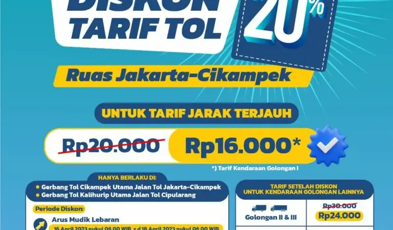 Jasa Marga Berikan Diskon 20 Persen Tarif Terjauh Tol Jakarta-Cikampek.