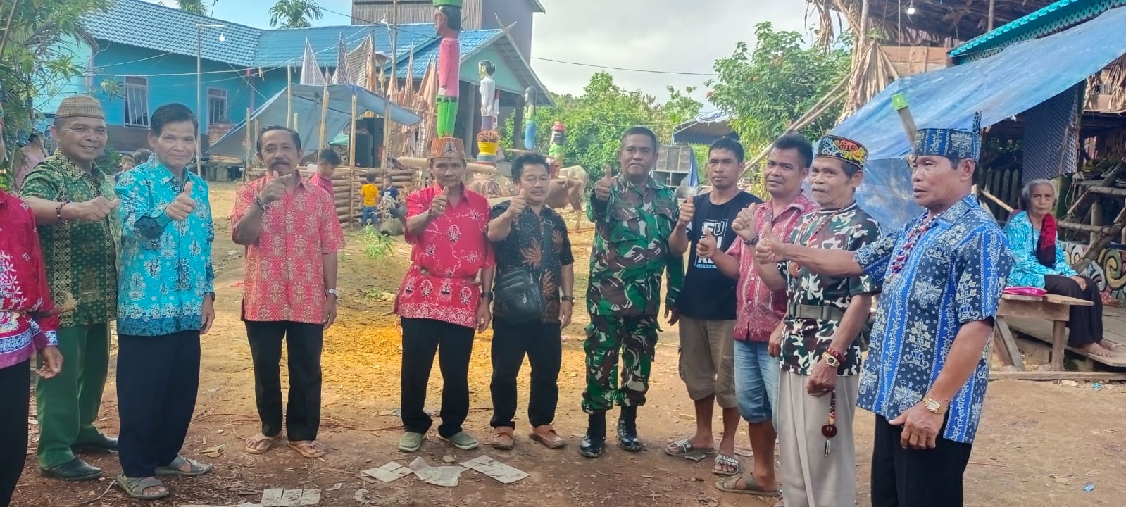Babinsa Koramil Kahayan Hulu Utara Hadiri Ritual Tiwah Desa Tumbang Maraya