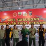 Perkuat Silaturahmi, Polresta Deli Laksanakan Apel Gabungan Sinergitas TNI-Polri Dilanjutkan Olahraga Bersama.
