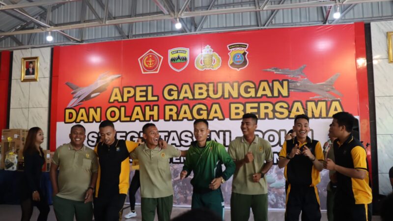Perkuat Silaturahmi, Polresta Deli Laksanakan Apel Gabungan Sinergitas TNI-Polri Dilanjutkan Olahraga Bersama.