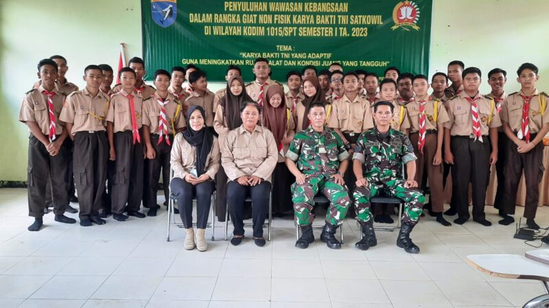 Kodim 1015/Sampit Mengelar Kegiatan Wasbang Dalam Rangka Progam Karya Bakti TNI Satkowil Semester 1 Tahun 2023