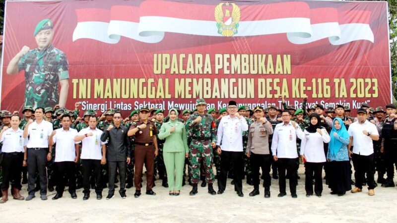 Sekda Barsel Resmi Buka TMMD Reguler Ke-116 Kodim 1012/Buntok