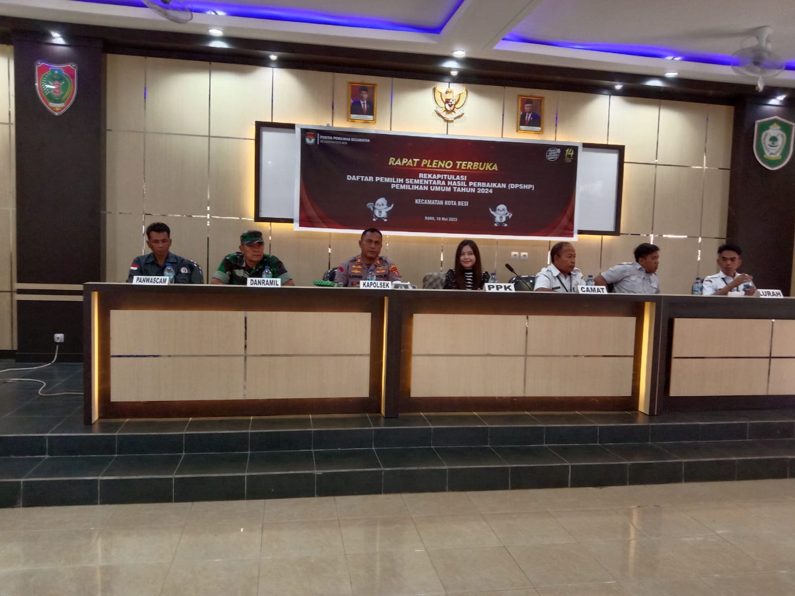 Rapat Pleno Terbuka Rekapitulasi Daftar Pemilih Sementara Hasil Perbaikan (DPSHP) Pemilu 2024 Kecamatan Kota Besi