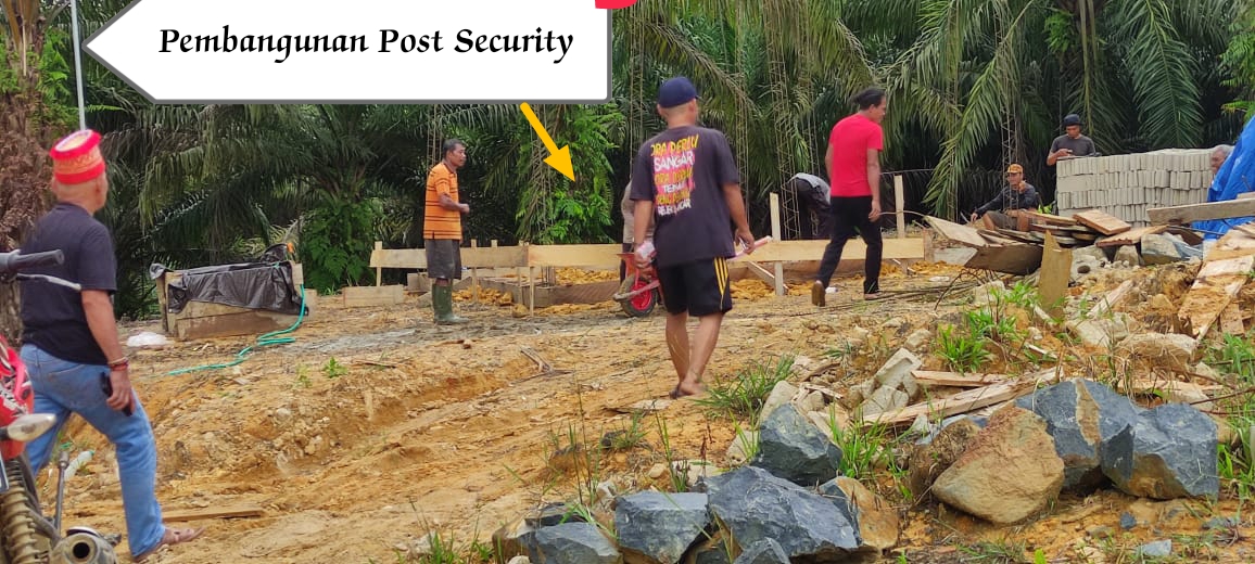 Bangun Post Security Di Atas Lahan Yang Bersengketa Pemdes Waringin Agung Akan Melaporkan PT. BUM ke DAD Kotim