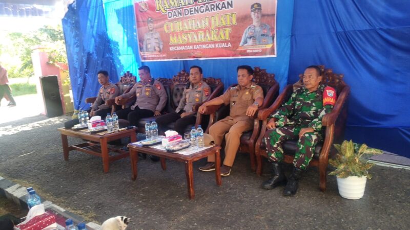 Kapolres Katingan Melakukan Kunjungan Kerja ke Beberapa Kecamatan di Wilayah Hukum Kabupaten Katingan Kalimantan Tengah.