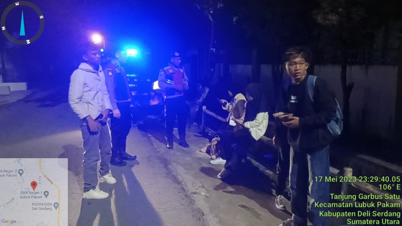 Pelihara dan Jaga Kamtibmas, Sat Samapta Polresta Deli Serdang Laksanakan Patroli Blue Light