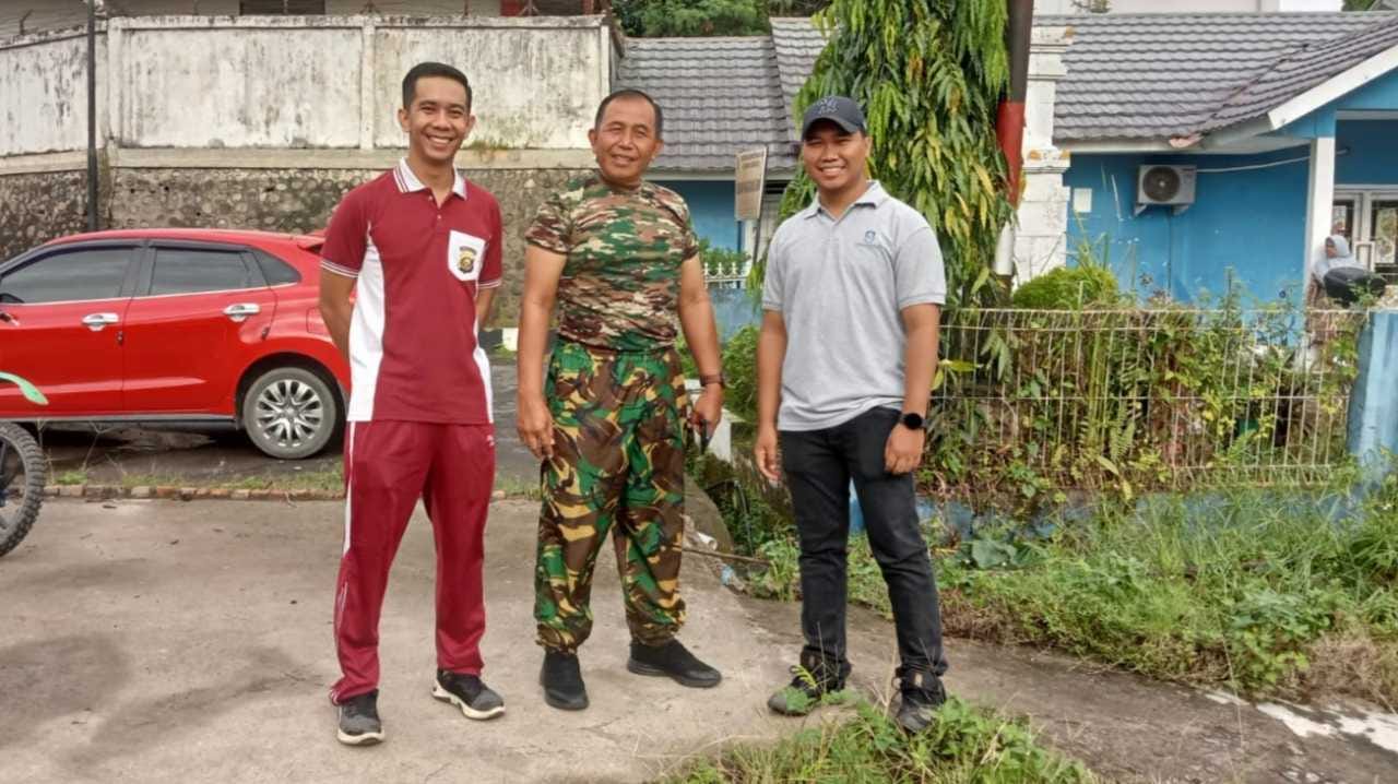 Polsek Lawang Kidul, Koramil 404-05 Tanjung Enim dan UPTD Persampahan Bersama PTBA Lakukan Giat Gotong Royong