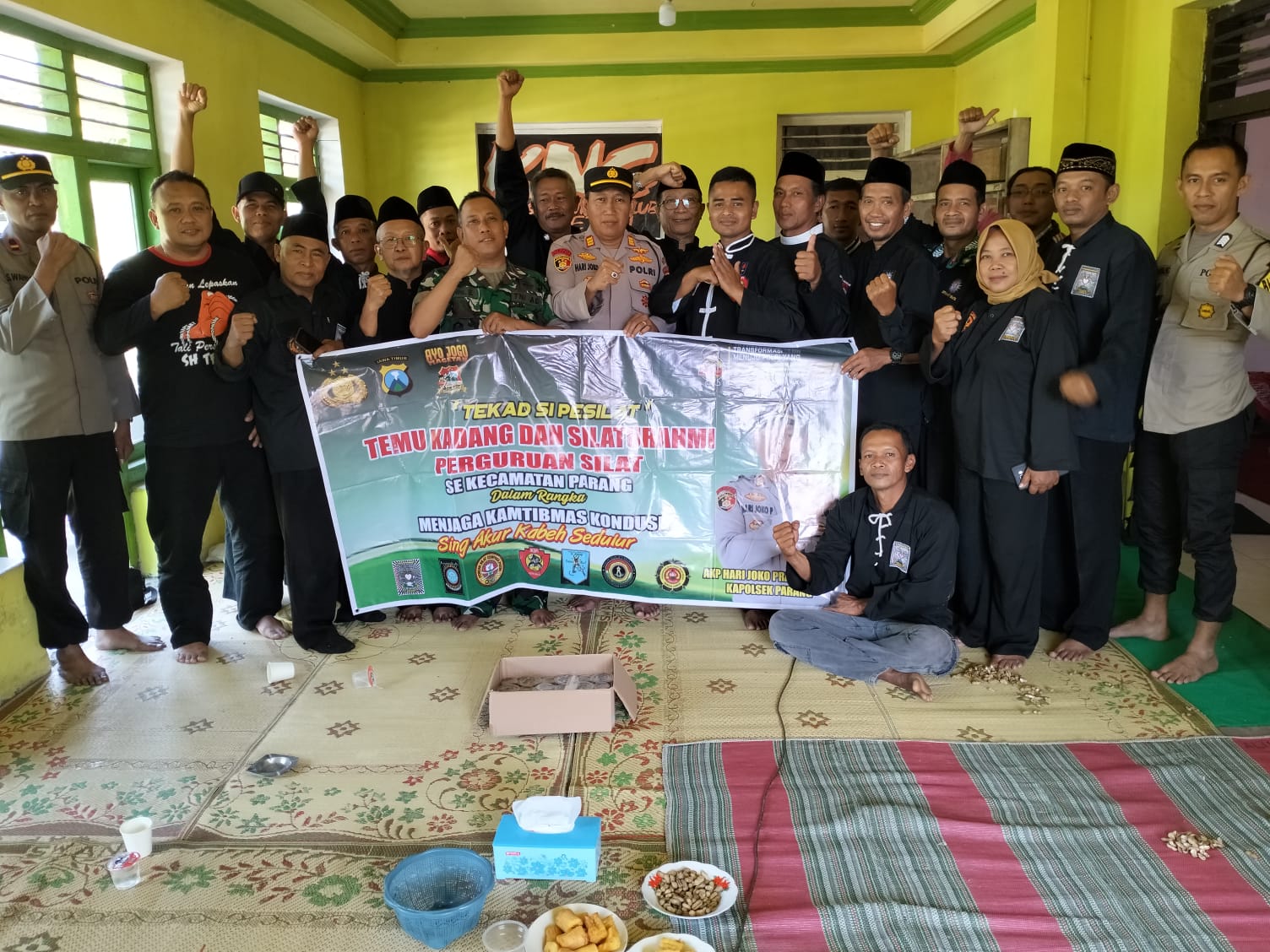 Harkamtibmas, Kolaborasi Polisi RW, Bhabinkamtibmas Hadir Di Forum Silaturahmi Paguyuban Perguruan Pencak Silat di Kabupaten Magetan.