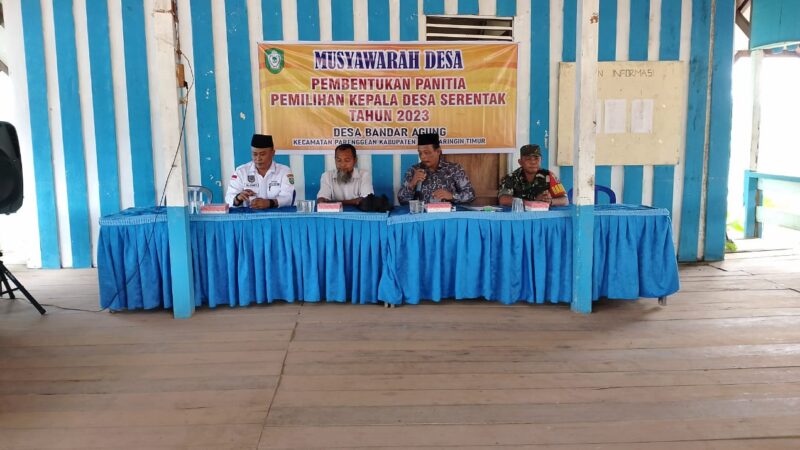 Musdes Pembentukan Panitia Pilkades Tahun 2023, Dihadiri Babinsa Koramil 1015-07/Parenggean