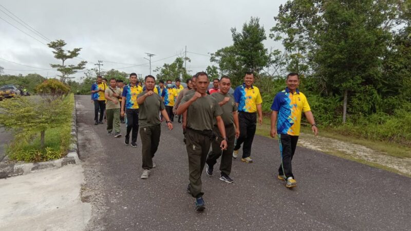 Kodim 1016/Palangka Raya Bersama Polres Gumas Gelar Olah Raga Bersama