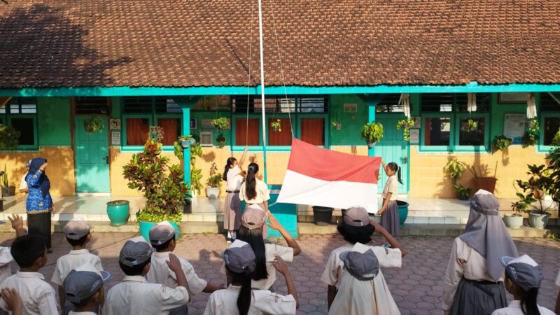 SD Negeri 1 Wonorejo Kecamatan Sumbergempol Tulungagung Gelar Upacara Peringati Hari Lahir Pancasila