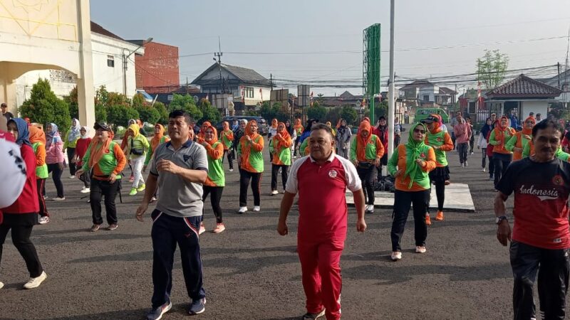 Kecamatan Ciomas Menggelar Acara Senam Sehat Dalam Rangka Hari Jadi Bogor Ke 541