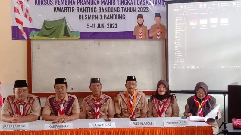 48 Peserta Ikuti Kursus Pembina Pramuka Mahir Tingkat Dasar (KMD) Kwartir Ranting Bandung Kabupaten Tulungagung Tahun 2023